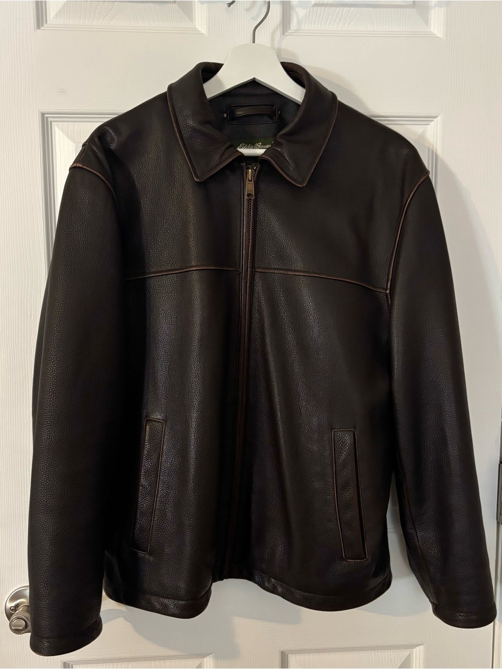 Eddie Bauer Dark Brown Leather Jacket